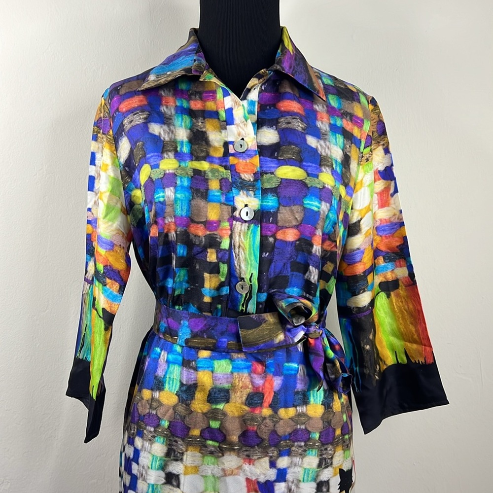 LOUP Blondie French Silk Dress 38 - Picture 2 of 8